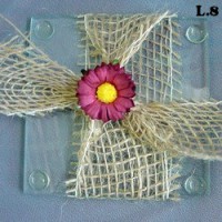 Base em vidro para copos